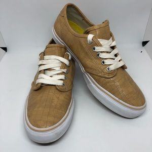 Vans Off The Wall Low Top 721356 Tan Leather SZ 8